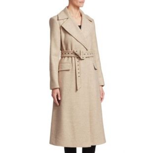 Perfect Belted Wool-Blend Trench Coat