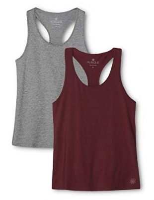AURIQUE Racerback Débardeur de sport, Multicolore (Grey Marl and Port Royale), 36 (Taille Fabricant: X-Small), Lot de 2