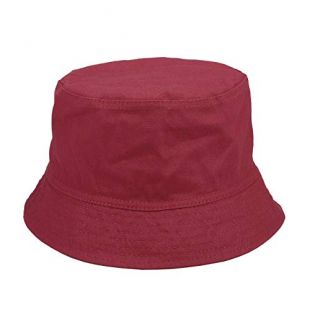 Faletony Amoureux Chapeau de Pêcheur Soleil Bob Bucket Homme Femme Rond Double Face Deux Face Coton Unicolore Casual Protection Solaire Extérieur Randonnée Camping Voyage Plage(Rouge)