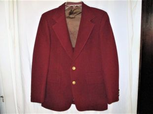 Vintage des années 70 marron Mens poly sport veste 38 R texturé tel quel