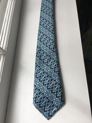 Vintage marine et cravate bleu clair, cravate rétro