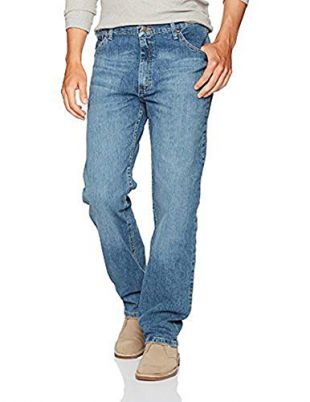Wrangler Authentics Mens Classic Regular-Fit Jean, Vintage Blue Flex, 36W x 30L