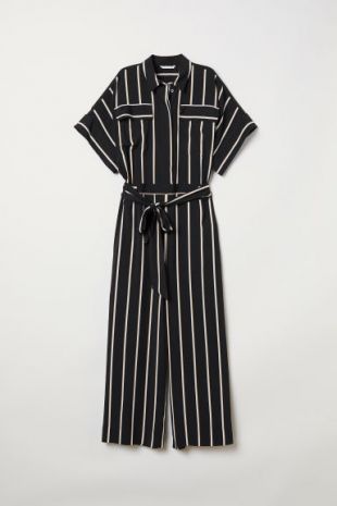 Striped Jumpsuit - Black/striped