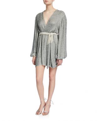 Gabrielle Sequined Wrap Dress