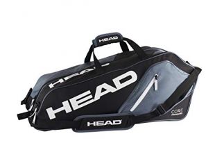 Head Core 6R Combi – Bolsa de Tenis, Color Negro/Gris