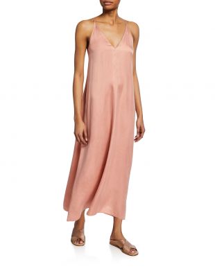 Forte Forte Chic Satin V-Neck Slip Dress