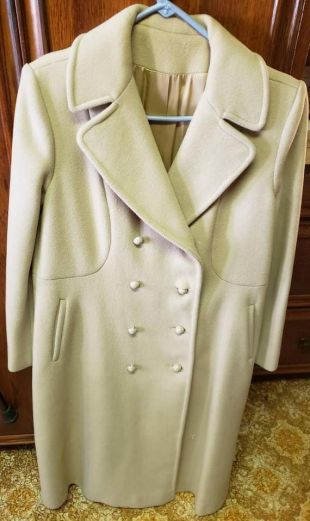 Vintage Anglo Fabrics Manteau fait avec 100 % de laine vierge