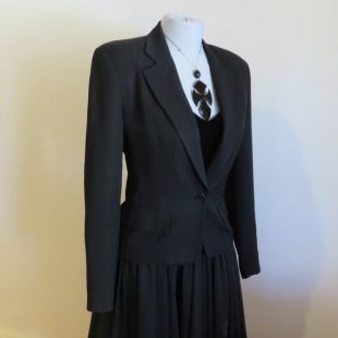 Goth vintage vêtements / / gothique veste / 90 s pin Stripe Top / / Black Blazer en laine / / Witch vêtements / / corporatif Goth / / Trad Goth / / veste des années 1900 / /
