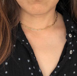 Collier chaîne de remplissage de l’or lien LONG épais