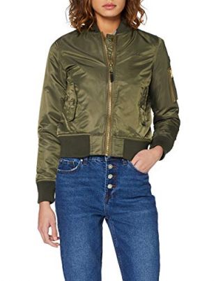 Schott Nyc Acw, Giacca da Donna, Verde (Army Kaki), XL