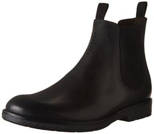 Clarks - Mens Hinman Chelsea Low Boot, UK: 11 UK, Black Leather