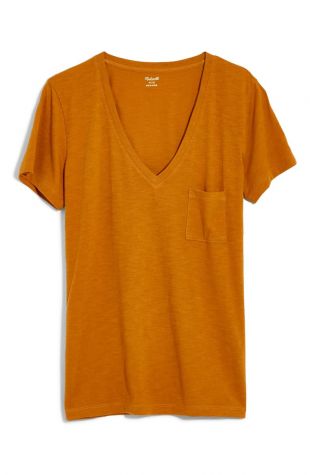 Whisper Cotton V-Neck Pocket Tee