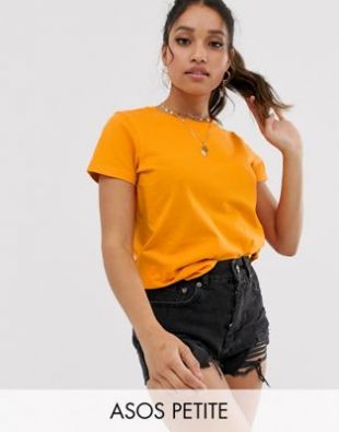 ASOS DESIGN Petite - ultimate - T-shirt ras de cou en coton bio - Orange | ASOS