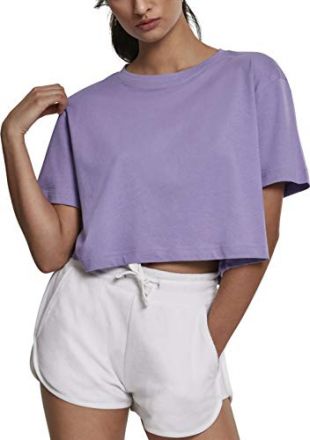 T-Shirt Donna Oversize Cropped Tie Dye Urban Classics - Effetto Batik E Maniche Larghe
