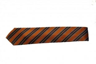 Yacht Stripe Orange & bleu cravate