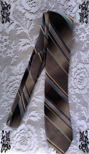 PAOLI ROSSI Collection Design brun & bleu TIE - Vintage très agréable ! Frais de port trop !