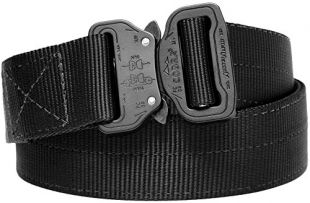 Klik Belt, World's Strongest 2-Ply Tactical Belt for Law Enforcement and Military,Matte Black,32 inch