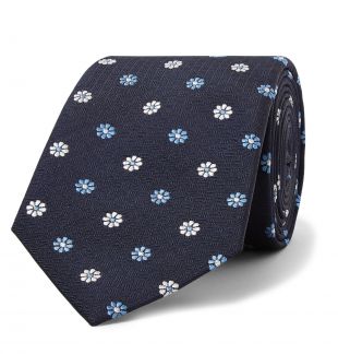 Navy 8cm Silk-Jacquard Tie | Turnbull & Asser | MR PORTER