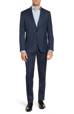 Ted Baker London Roger Trim Fit Stretch Solid Wool Suit | Nordstrom