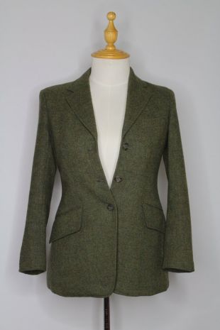 Veste D'équitation Caldene Femme – Tweed Laine – Chevrons – Taille M1-A2 – Occasion