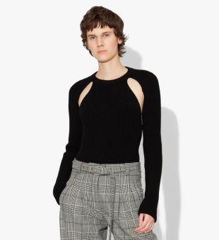 Deconstructed Heavy Knit Crewneck