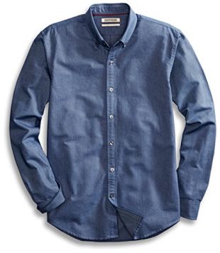 Goodthreads Men's "The Perfect Oxford Shirt" Standard-Fit Long-Sleeve Solid , Indigo, X-Large