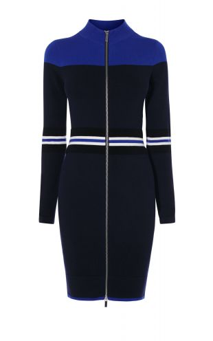 Karen millen sporty stripe hotsell knit dress