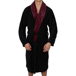 Regency New York - Regency New York Fleece Robe - Black - Large/X-Large