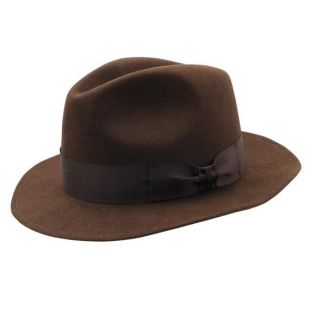 VINCENT Rabbit Felt Wide Brim Fedora Mens Hat