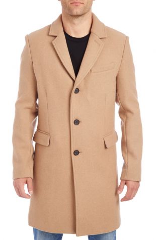 Wool Blend Car Coat