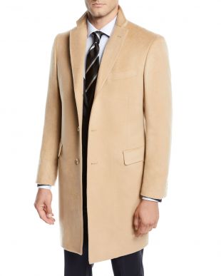 Neiman Marcus - Cashmere Car Coat, Camel Beige