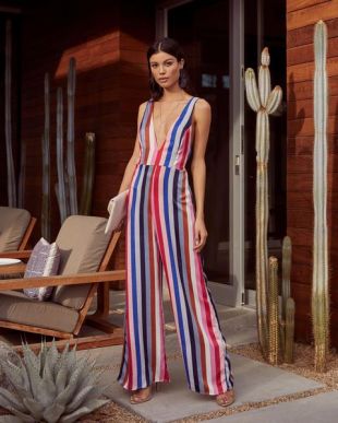 vici striped jumpsuit