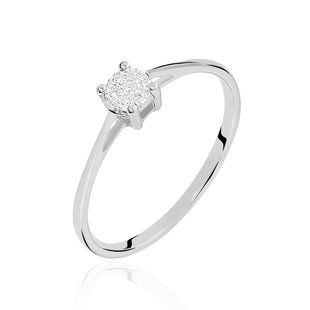 Bague Or Blanc Multipierre Diamant