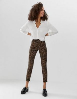 ASOS DESIGN - Pantalon skinny à enfiler en jacquard léopard | ASOS