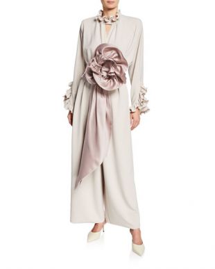 Rosette Crepe Jersey Jumpsuit