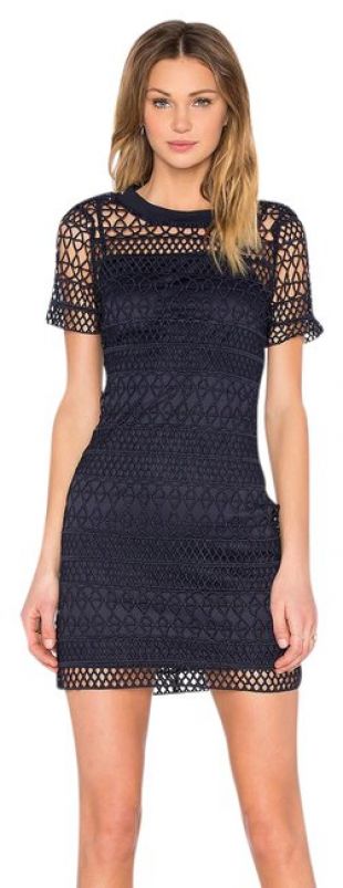 Lucy Paris Embroidered Overlay Dress 62% off retail
