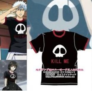 T-shirts Imprimés En 3D Anime,Gintama Sakata Gintoki T-Shirt Homme S
