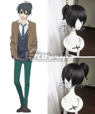 Anonymous Noise Fukumenkei Noise Kanade Yuzuriha Black Cosplay Wig