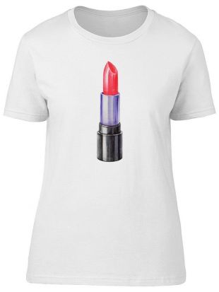 Red Lipstick Drawing Men's Tee -Image by Shutterstock