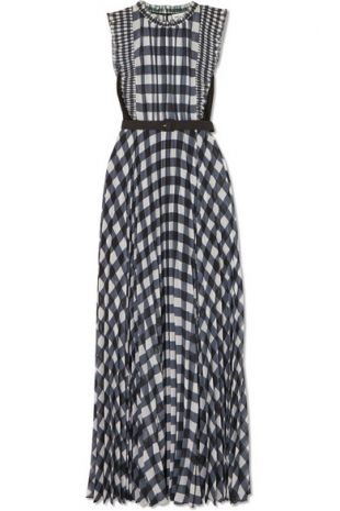 Self Portrait Gingham Dress Puff Sleeves Self Portrait Gingham Dress Buy  Navy Blue Gingham
