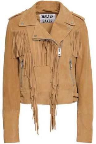 Fringed suede biker jacket | W118 by WALTER BAKER | Sale up to 70% off | THE OUTNET