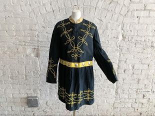 Robe antique de veste de tunique de Masonic Odd Fellows 1910s 1920s Fraternal Order costume d'uniforme de cérémonie