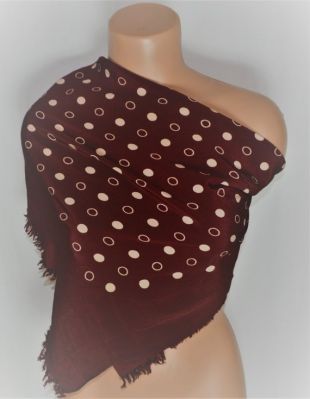 Bordeaux vintage femmes soie foulard carré foulard en soie à pois foulard en soie à pois blanc foulard en soie avec franges foulard en soie rouge foncé