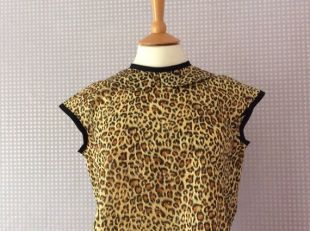 Chemisier Femme Piano - Imprimé Léopard - Franges & Paillettes - Taille L - Neuf Avec Étiquette