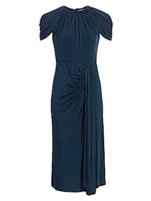 Ruched Jersey Midi Dress