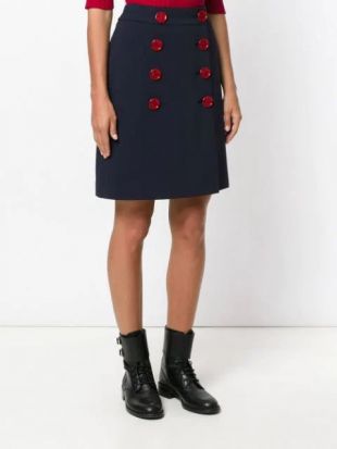 Burberry - Double Breasted Skirt