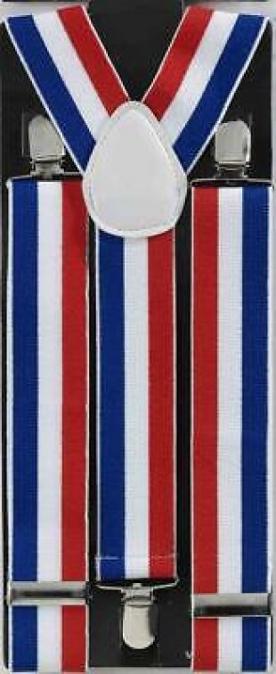 Patriotic Red, White, Blue Striped Adult Costume Suspenders One Size Fits Most  | eBay