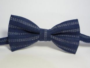 Noeud rayé, bleu marine lin noeud papillon, cravates pour les hommes, cravates pour les femmes, nœud papillon pour homme, noeud mariage, garçons cravates, cravate à rayures