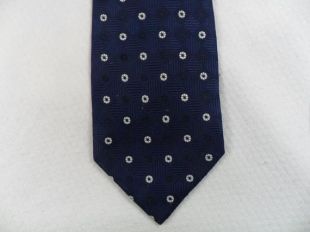 VintageGuysTies - Vintage Nob Hill Tie LONG Pure Silk Navy et White ...