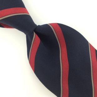 Vintage Designer cravate Kriziauomo fait en Italie noir rouge bande étroite cravate cravate I13-509 T1